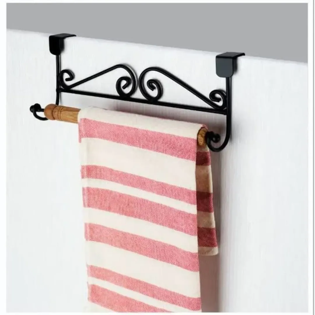 آویز حوله و دستمال آشپزخانه چوب و فلز